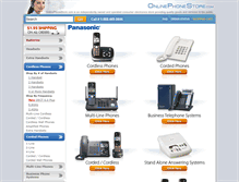 Tablet Screenshot of panasonic.onlinephonestore.com